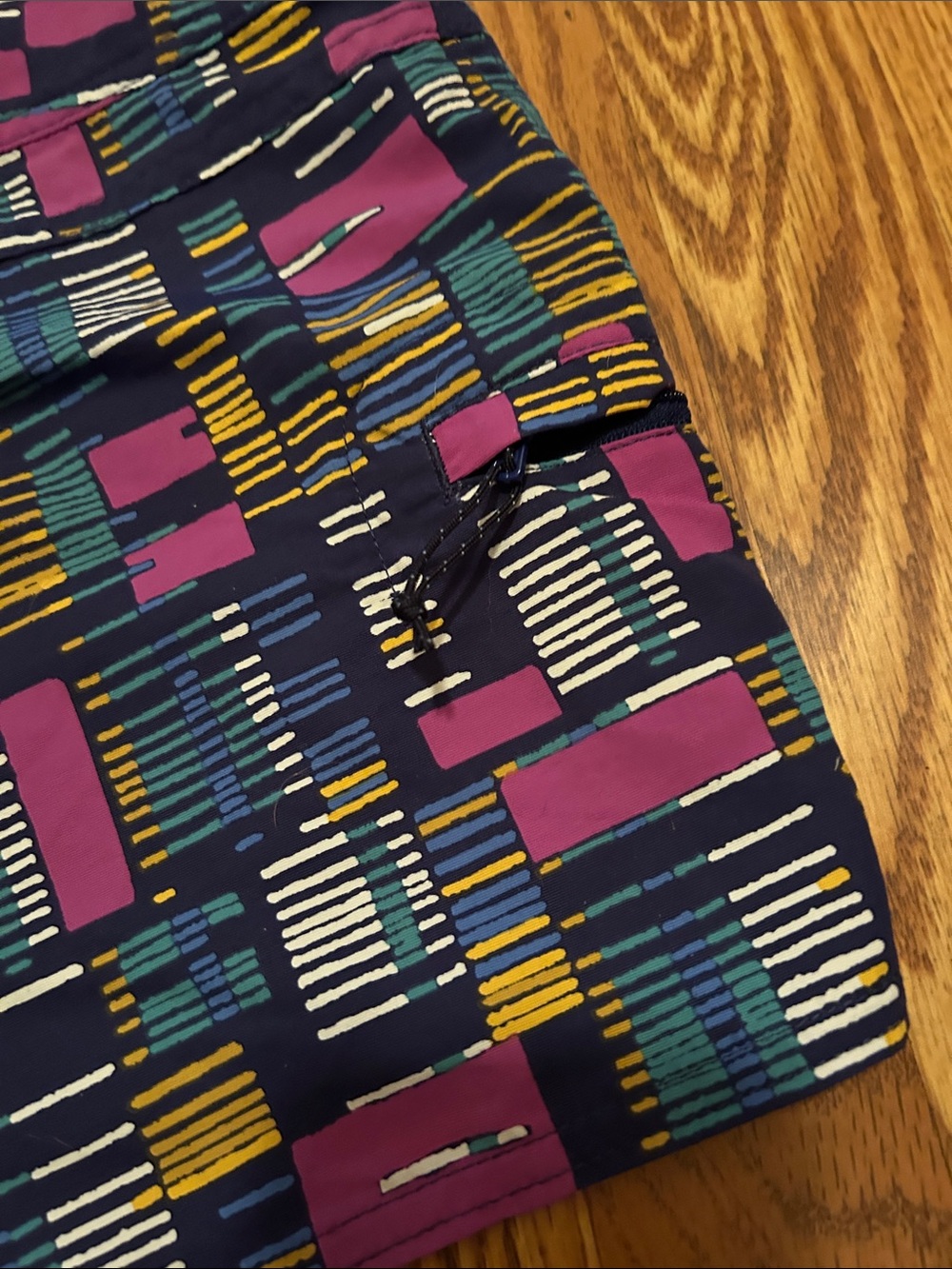 Patagonia Navy Multi-Color Patterned Bike Shorts - Picture 8 of 8